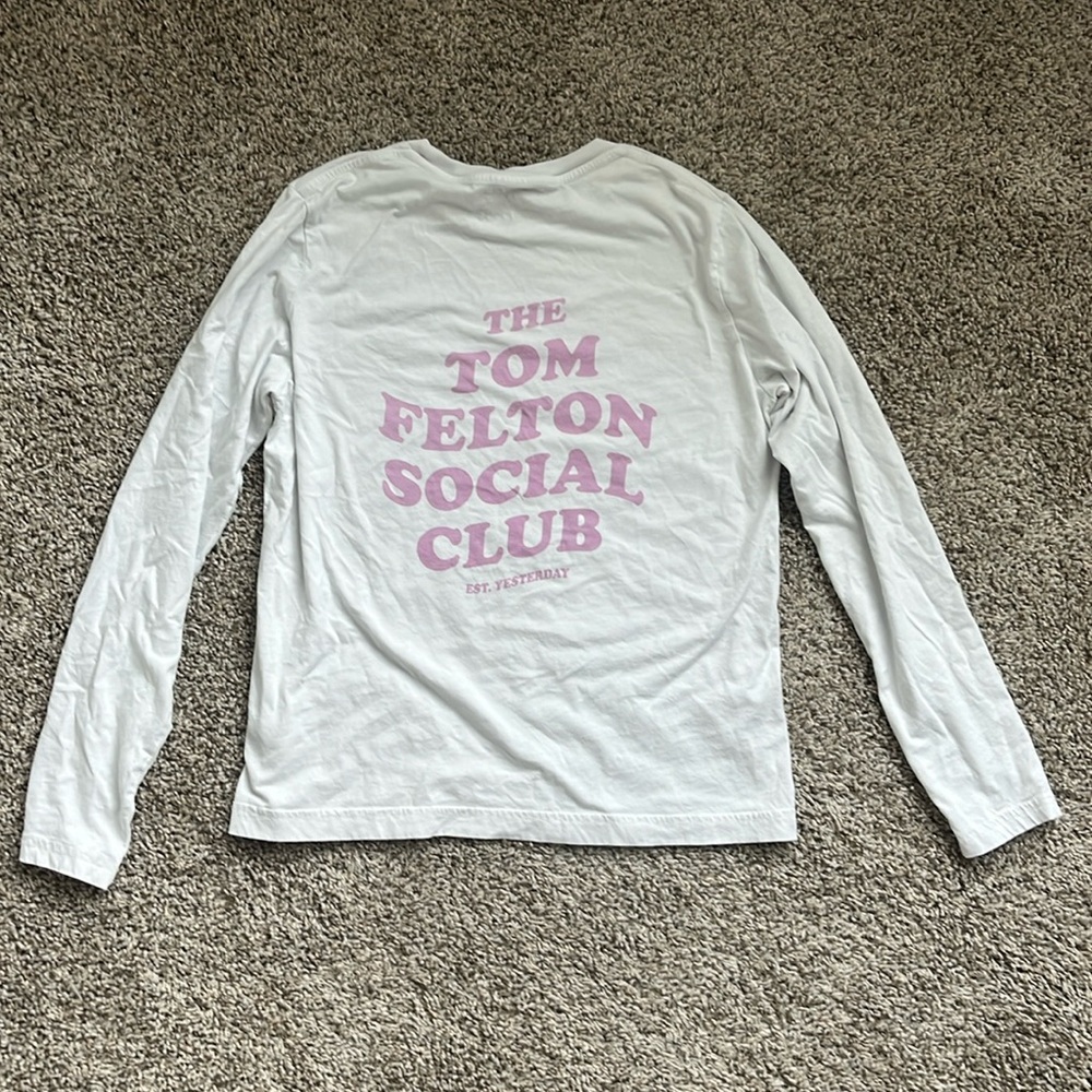 The tom felton social club long sleeve shirt size large